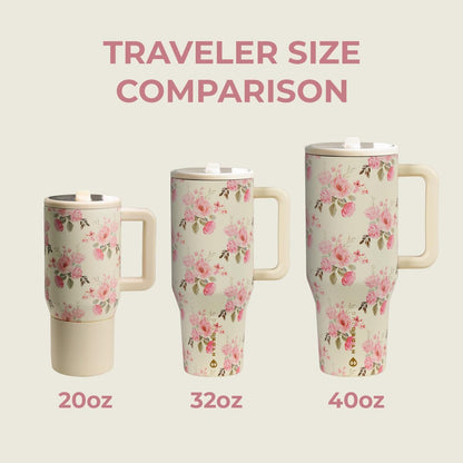 Traveler 40oz, Insulated Tumbler with Handle & Straw, Lemon Lime