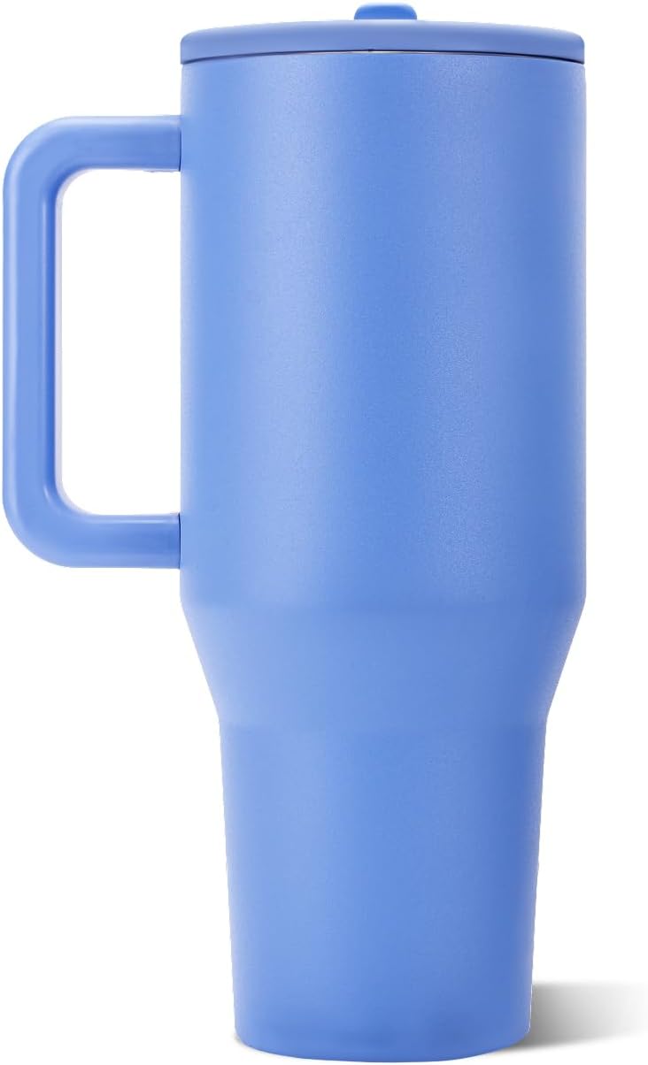 Traveler 40oz, Insulated Tumbler with Handle & Straw, Lemon Lime