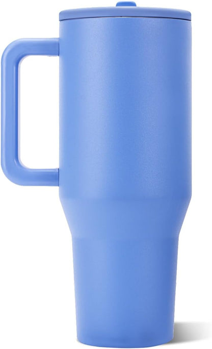 Traveler 40oz, Insulated Tumbler with Handle & Straw, Lemon Lime