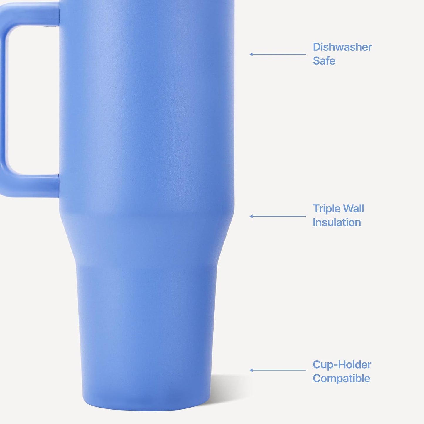 Traveler 40oz, Insulated Tumbler with Handle & Straw, Lemon Lime