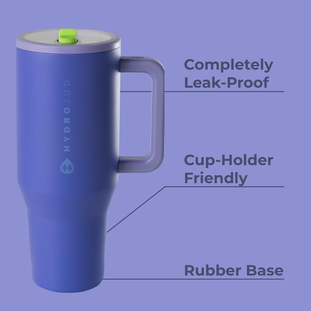Traveler 40oz, Insulated Tumbler with Handle & Straw, Lemon Lime