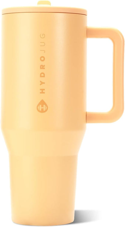 Traveler 40oz, Insulated Tumbler with Handle & Straw, Lemon Lime