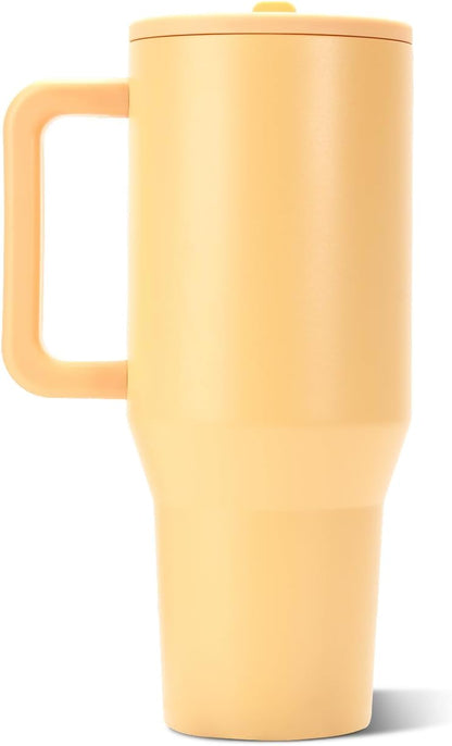 Traveler 40oz, Insulated Tumbler with Handle & Straw, Lemon Lime