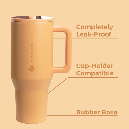 Traveler 40oz, Insulated Tumbler with Handle & Straw, Lemon Lime