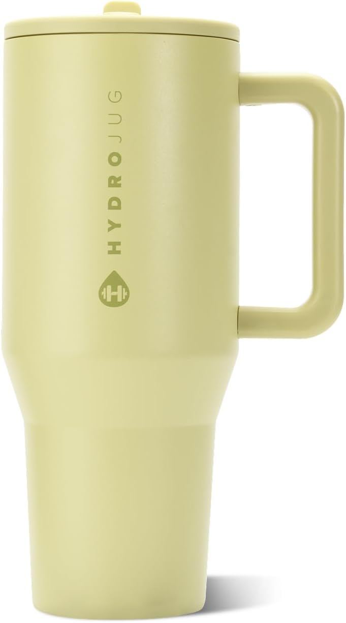 Traveler 40oz, Insulated Tumbler with Handle & Straw, Lemon Lime