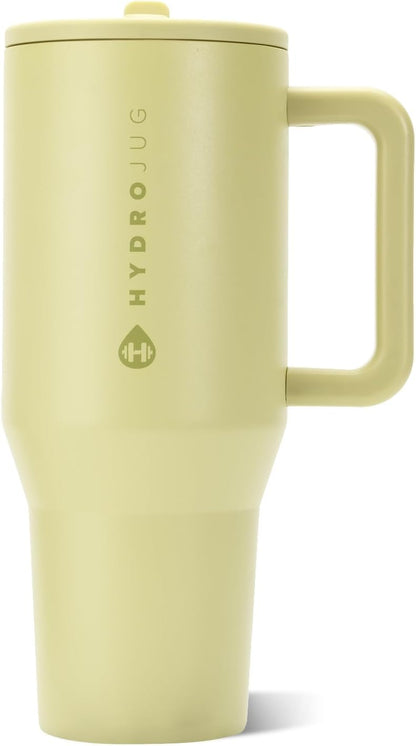 Traveler 40oz, Insulated Tumbler with Handle & Straw, Lemon Lime