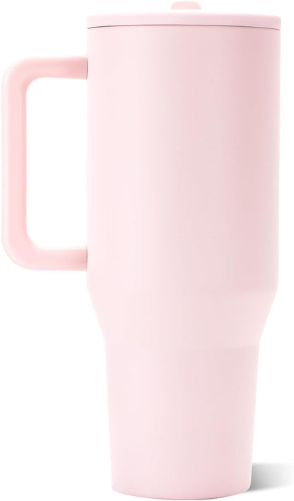 Traveler 40oz, Insulated Tumbler with Handle & Straw, Lemon Lime