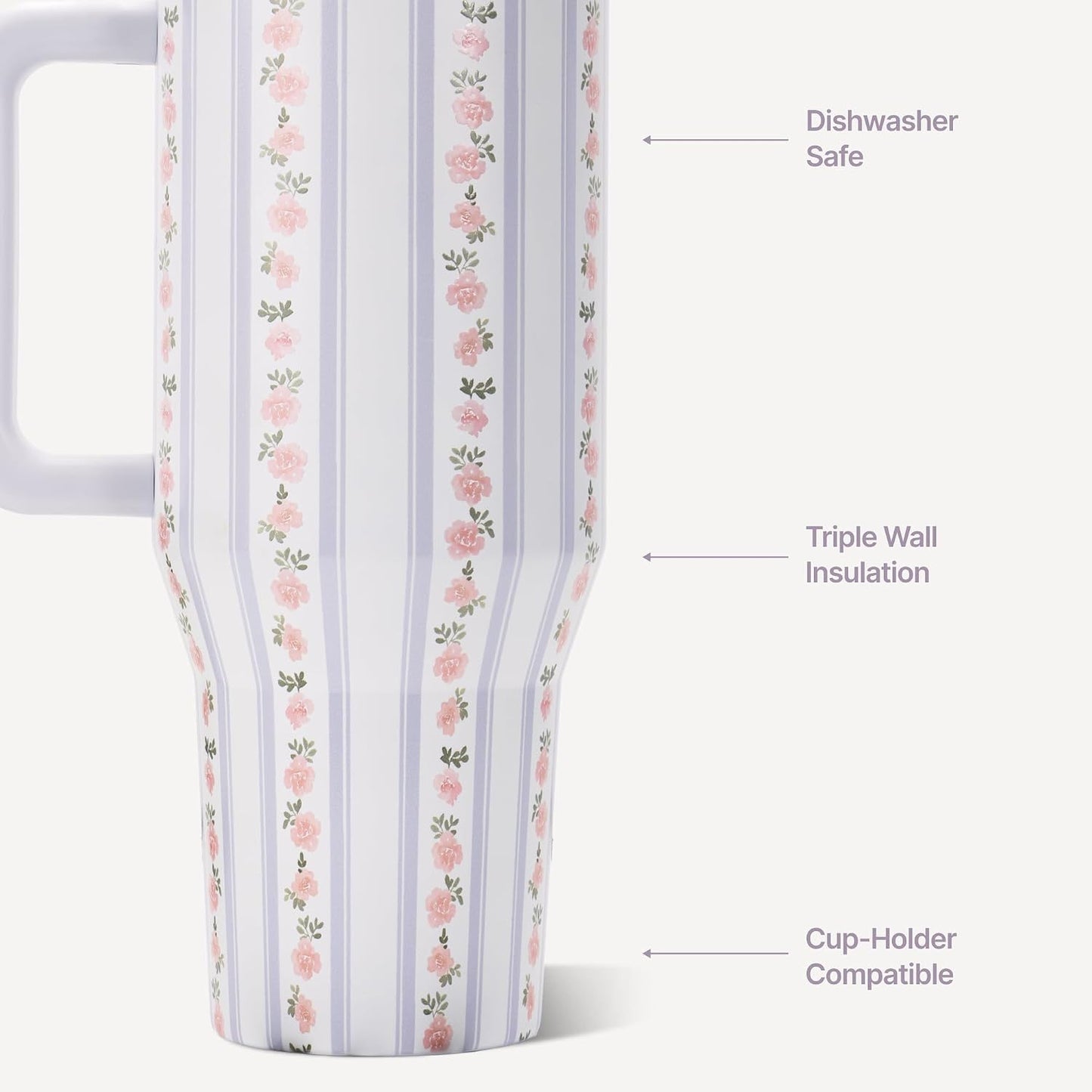 Traveler 40oz, Insulated Tumbler with Handle & Straw, Lemon Lime