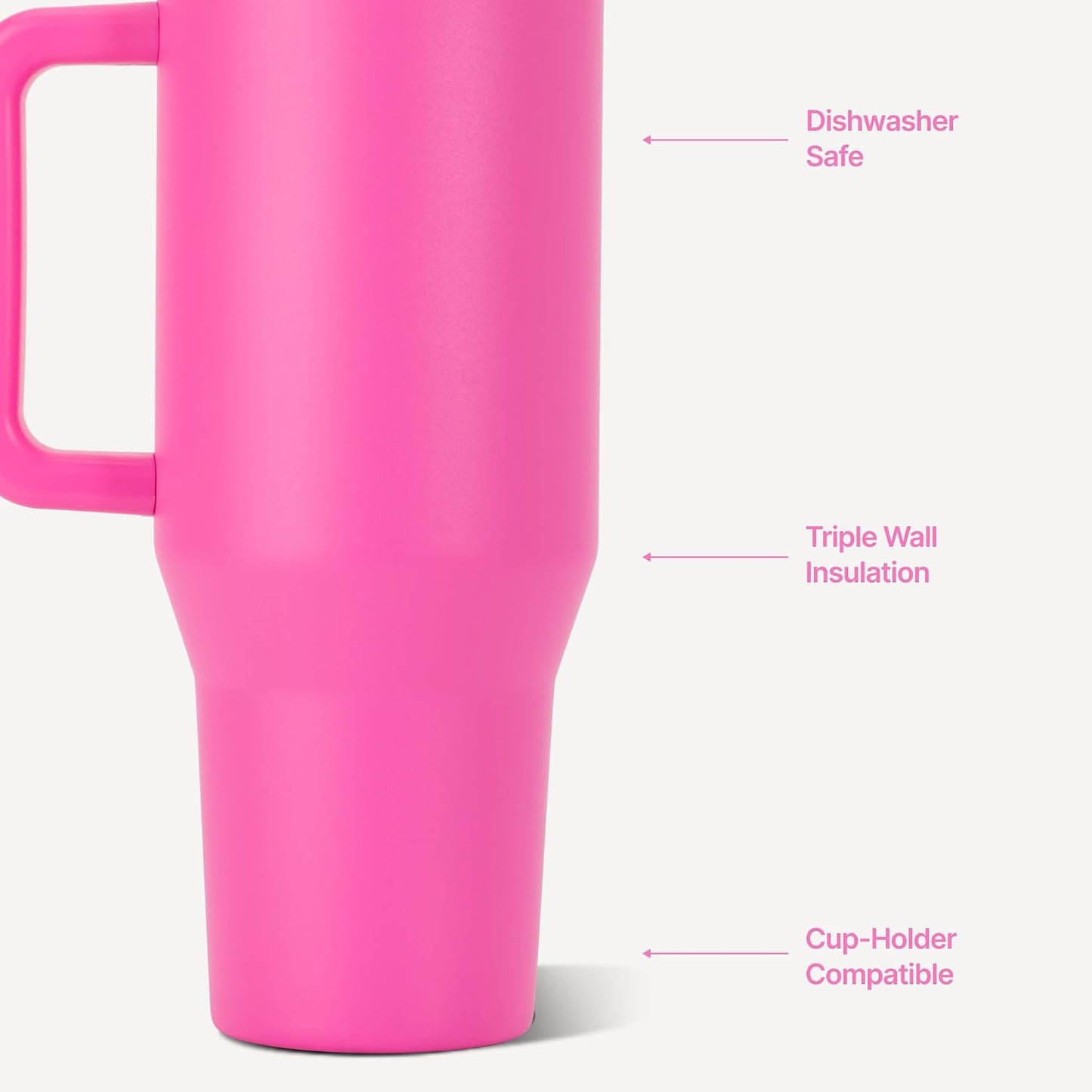 Traveler 40oz, Insulated Tumbler with Handle & Straw, Lemon Lime