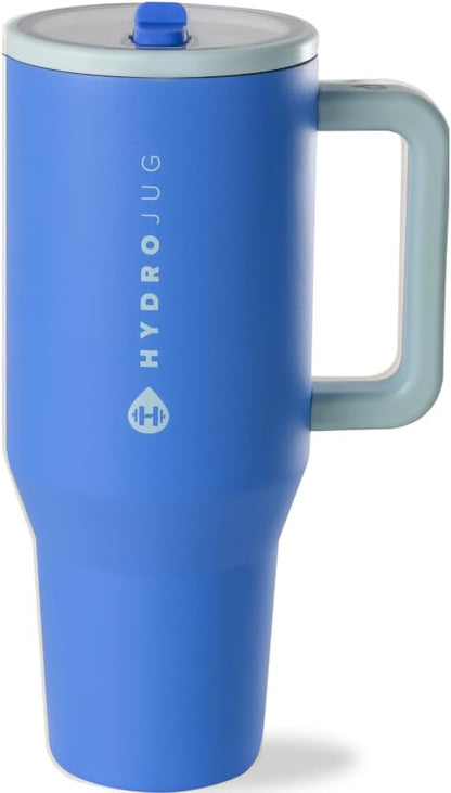 Traveler 40oz, Insulated Tumbler with Handle & Straw, Lemon Lime