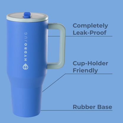 Traveler 40oz, Insulated Tumbler with Handle & Straw, Lemon Lime