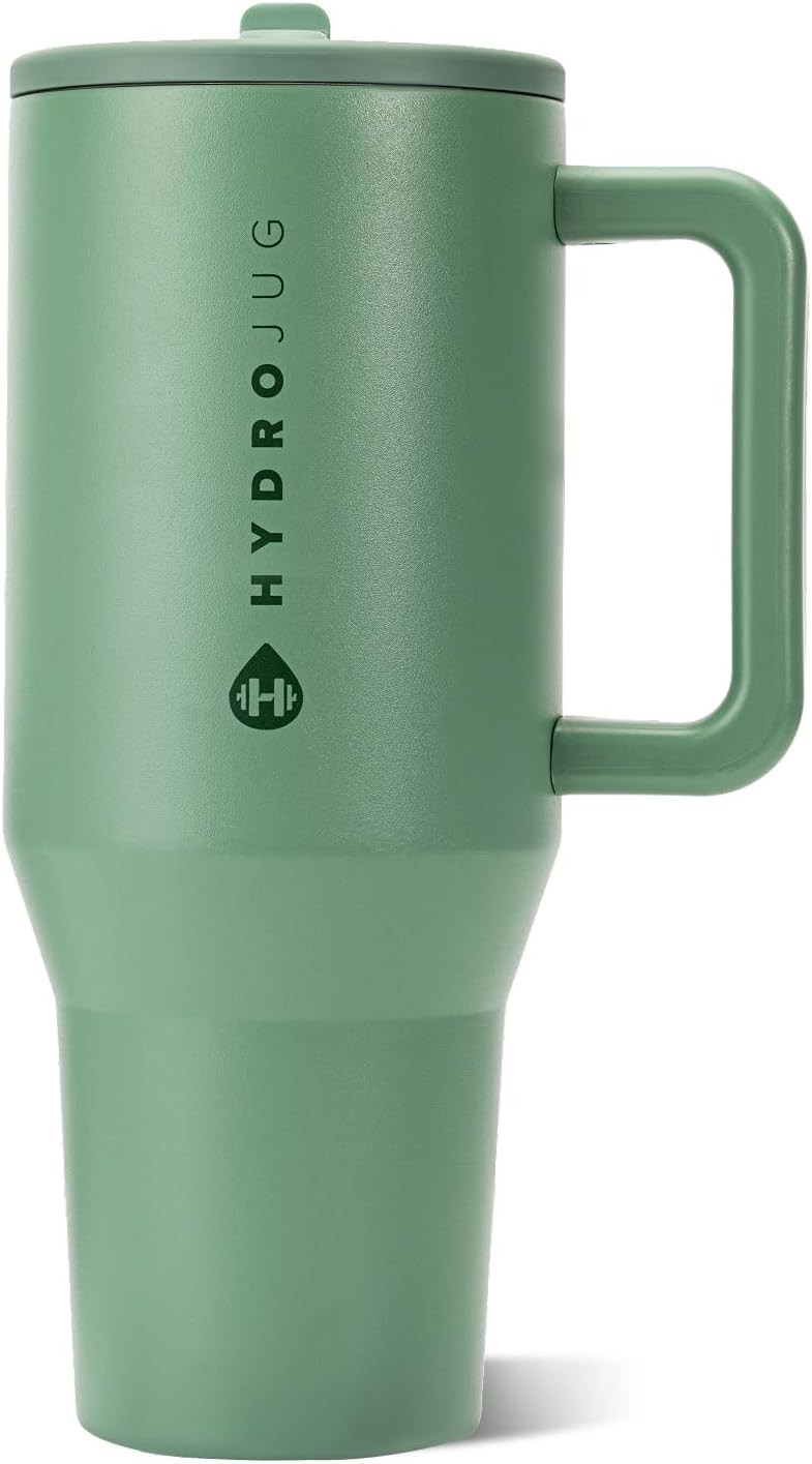 Traveler 40oz, Insulated Tumbler with Handle & Straw, Lemon Lime