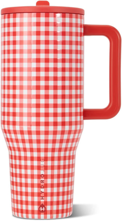 Traveler 40oz, Insulated Tumbler with Handle & Straw, Lemon Lime