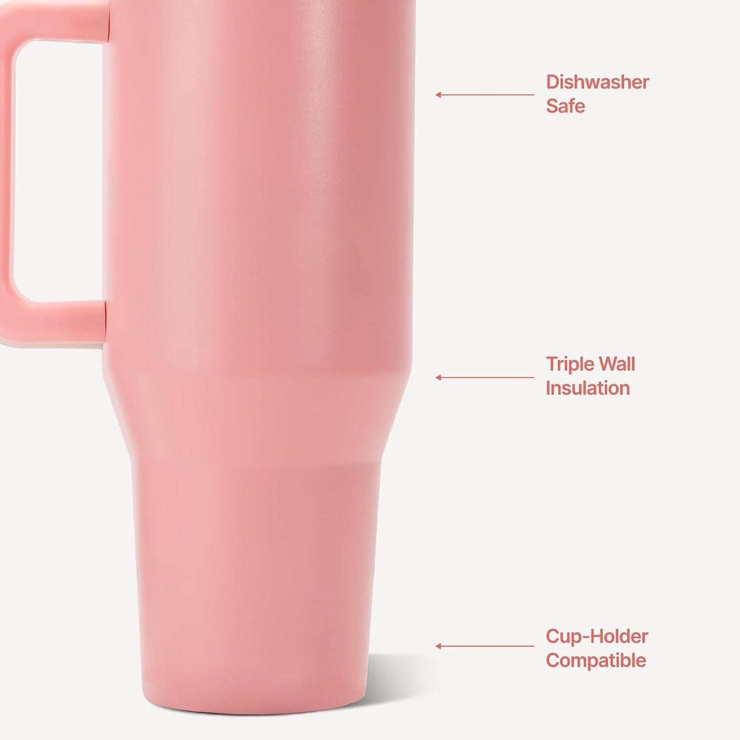 Traveler 40oz, Insulated Tumbler with Handle & Straw, Lemon Lime