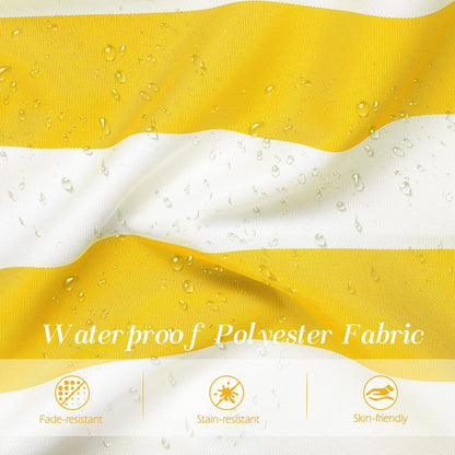 2 Pack Outdoor Throw Pillow Covers, Square Stripe Waterproof Throw Pillow Cases for Outdoor Patio Porch Farmhouse Garden Balcony Couch, 18"x18"(45x45cm), Yellow + White