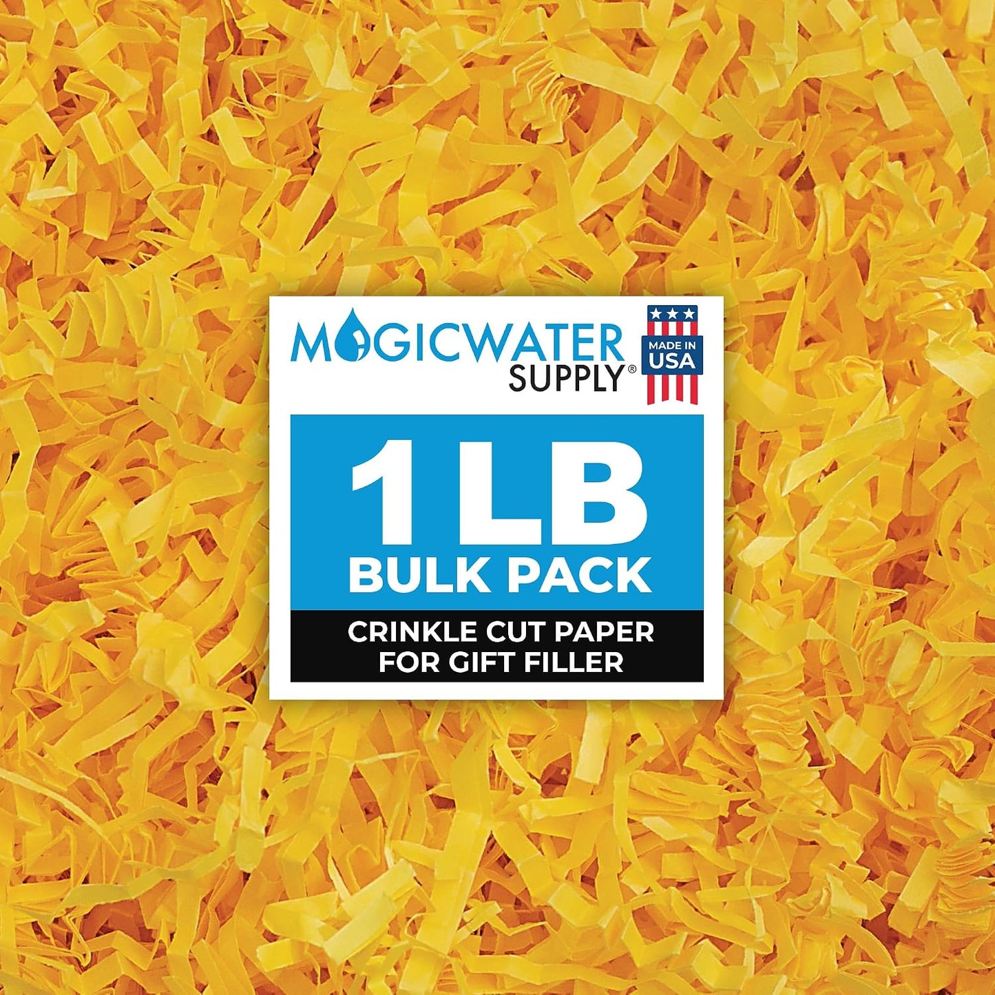 Crinkle Cut Paper Shred Filler-1LB Yellow-Decorative & Protective Packaging for Bridesmaid Gifts & Bridesmaid Proposal Gifts Holiday Stuffers Birthdays Wedding & Anniversaries | Paper Shred, For Basket Filling, For Gift Boxes, Birthdays, Weddings,