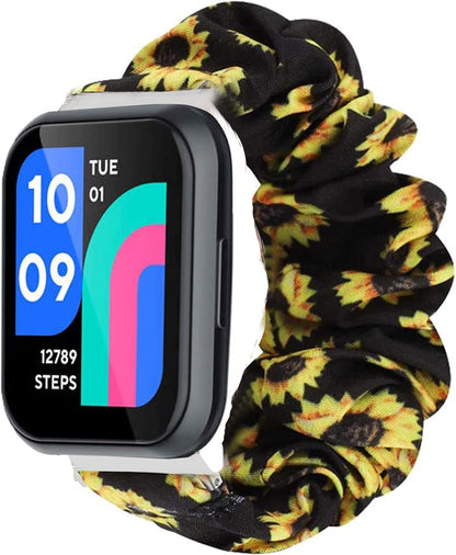 Compatible for Wyze Watch 47mm Band, Fabric Elastic Scrunchie Elastic Women Cute Replacement Straps Compatible with Wyze Watch 47mm Smartwatch