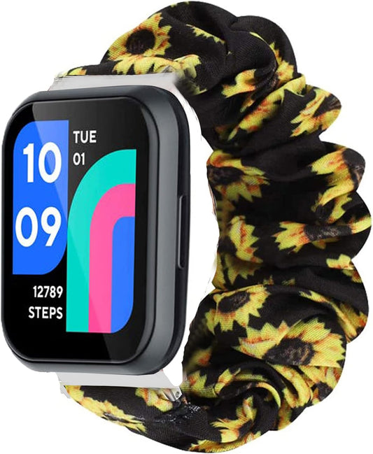 Compatible for Wyze Watch 47mm Band, Fabric Elastic Scrunchie Elastic Women Cute Replacement Straps Compatible with Wyze Watch 47mm Smartwatch