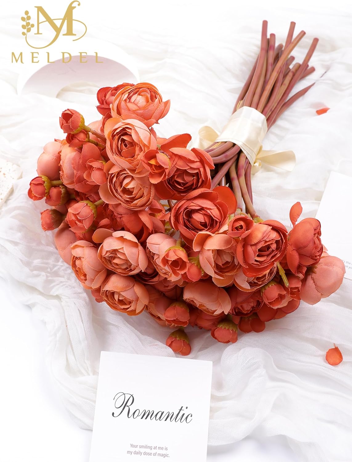 32Pcs Yellow Ranunculus Artificial Flowers for DIY Home Wedding | Fake Peonies, Real Touch Silk Faux Mini Ranunculus Filler Flowers Bulk for Vase Centerpieces, Bridal Shower Decor