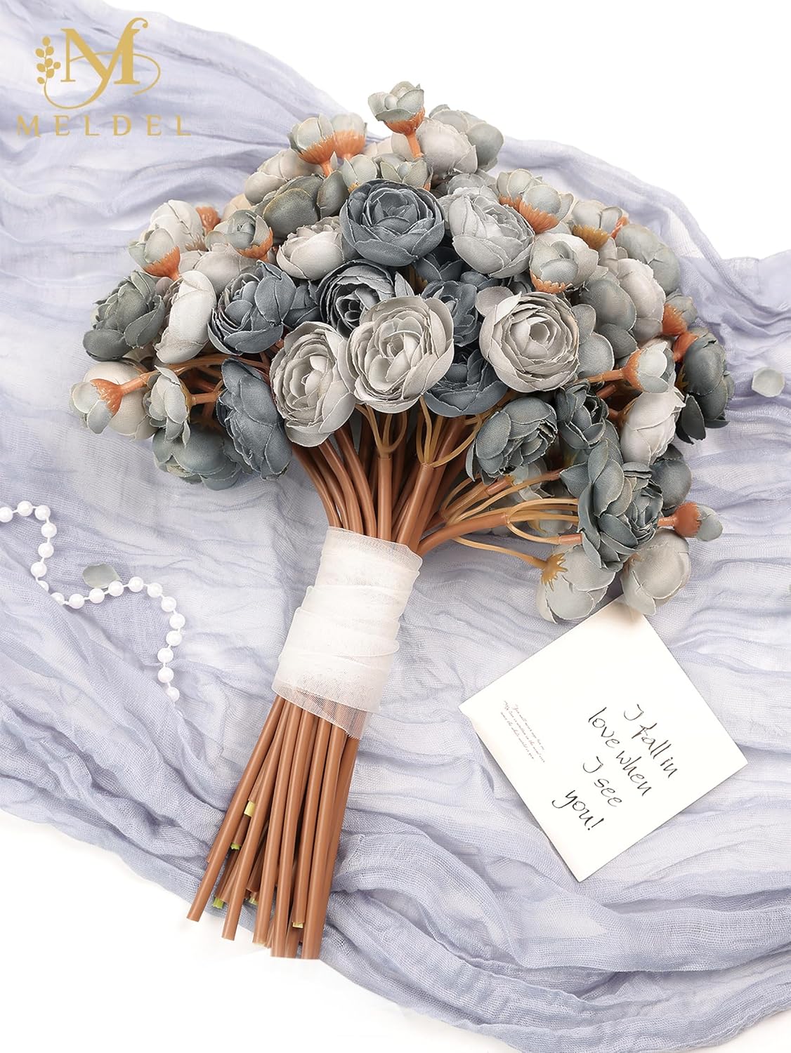 32Pcs Yellow Ranunculus Artificial Flowers for DIY Home Wedding | Fake Peonies, Real Touch Silk Faux Mini Ranunculus Filler Flowers Bulk for Vase Centerpieces, Bridal Shower Decor