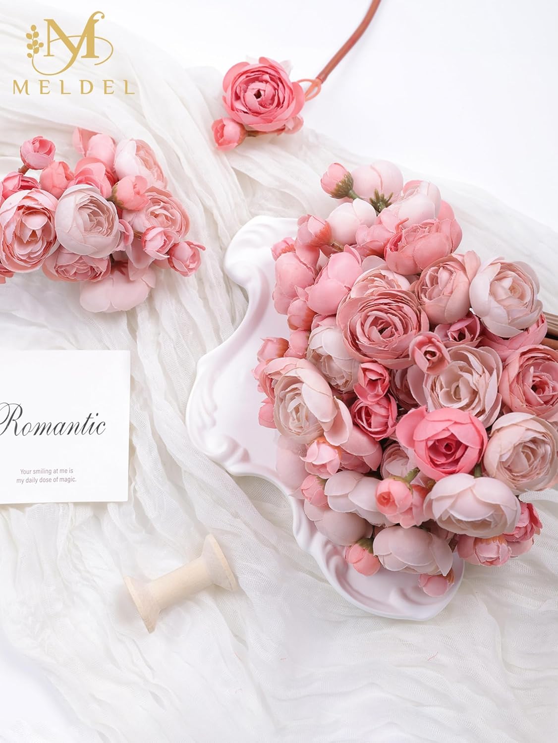 32Pcs Yellow Ranunculus Artificial Flowers for DIY Home Wedding | Fake Peonies, Real Touch Silk Faux Mini Ranunculus Filler Flowers Bulk for Vase Centerpieces, Bridal Shower Decor