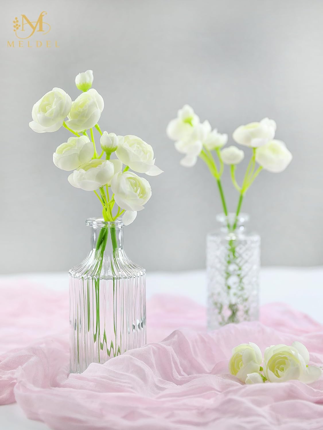 32Pcs Yellow Ranunculus Artificial Flowers for DIY Home Wedding | Fake Peonies, Real Touch Silk Faux Mini Ranunculus Filler Flowers Bulk for Vase Centerpieces, Bridal Shower Decor