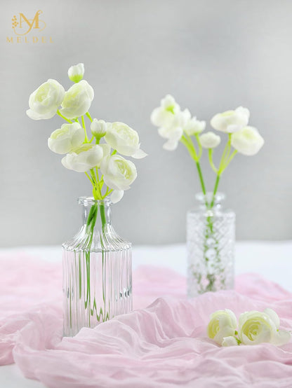 32Pcs Yellow Ranunculus Artificial Flowers for DIY Home Wedding | Fake Peonies, Real Touch Silk Faux Mini Ranunculus Filler Flowers Bulk for Vase Centerpieces, Bridal Shower Decor