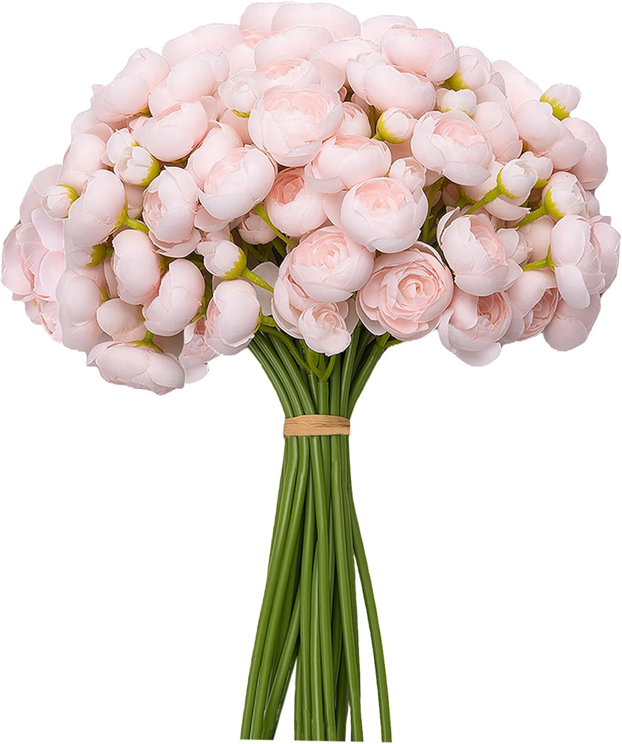 32Pcs Yellow Ranunculus Artificial Flowers for DIY Home Wedding | Fake Peonies, Real Touch Silk Faux Mini Ranunculus Filler Flowers Bulk for Vase Centerpieces, Bridal Shower Decor