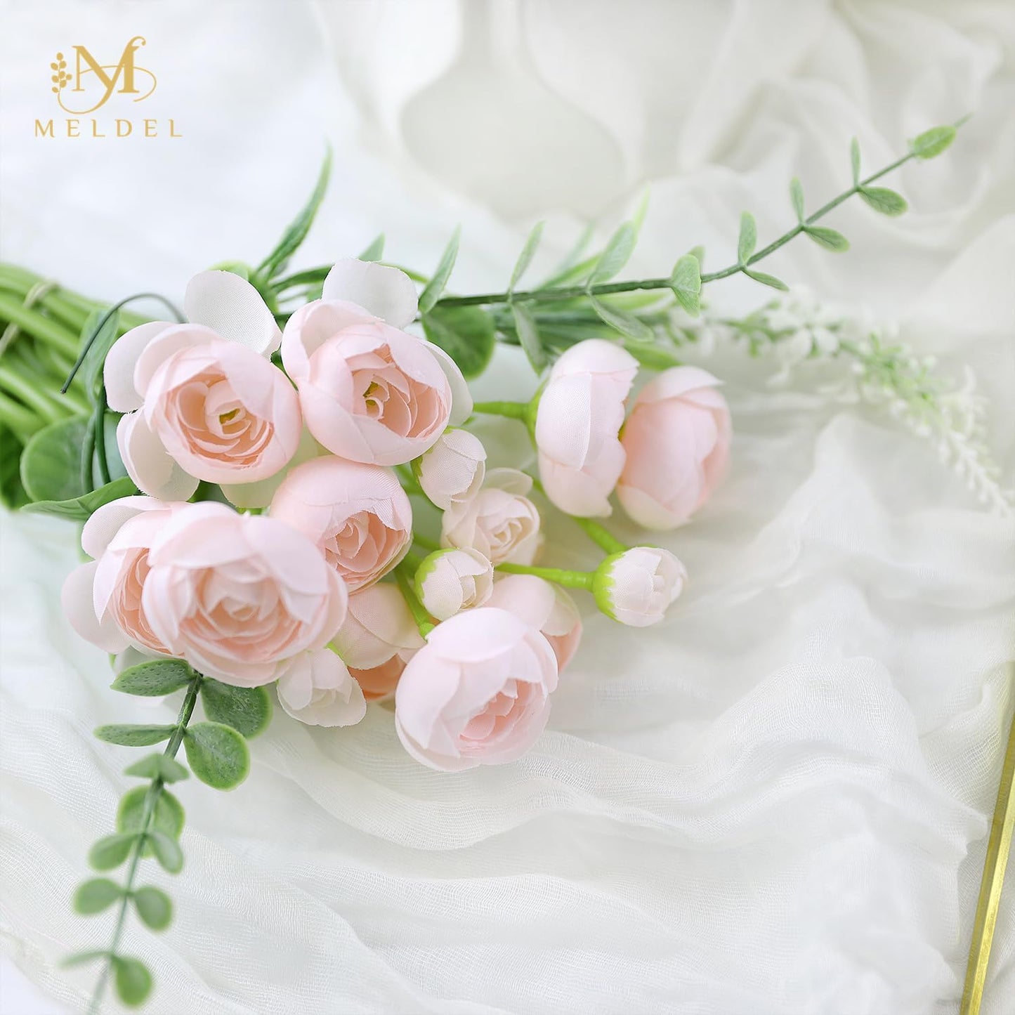 32Pcs Yellow Ranunculus Artificial Flowers for DIY Home Wedding | Fake Peonies, Real Touch Silk Faux Mini Ranunculus Filler Flowers Bulk for Vase Centerpieces, Bridal Shower Decor