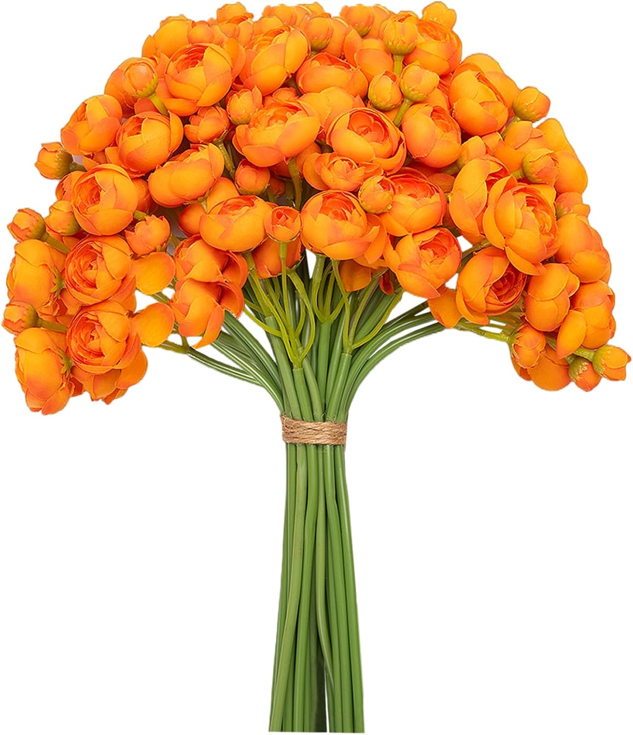 32Pcs Yellow Ranunculus Artificial Flowers for DIY Home Wedding | Fake Peonies, Real Touch Silk Faux Mini Ranunculus Filler Flowers Bulk for Vase Centerpieces, Bridal Shower Decor