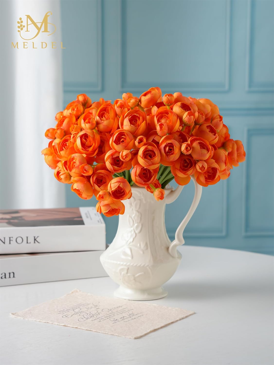 32Pcs Yellow Ranunculus Artificial Flowers for DIY Home Wedding | Fake Peonies, Real Touch Silk Faux Mini Ranunculus Filler Flowers Bulk for Vase Centerpieces, Bridal Shower Decor