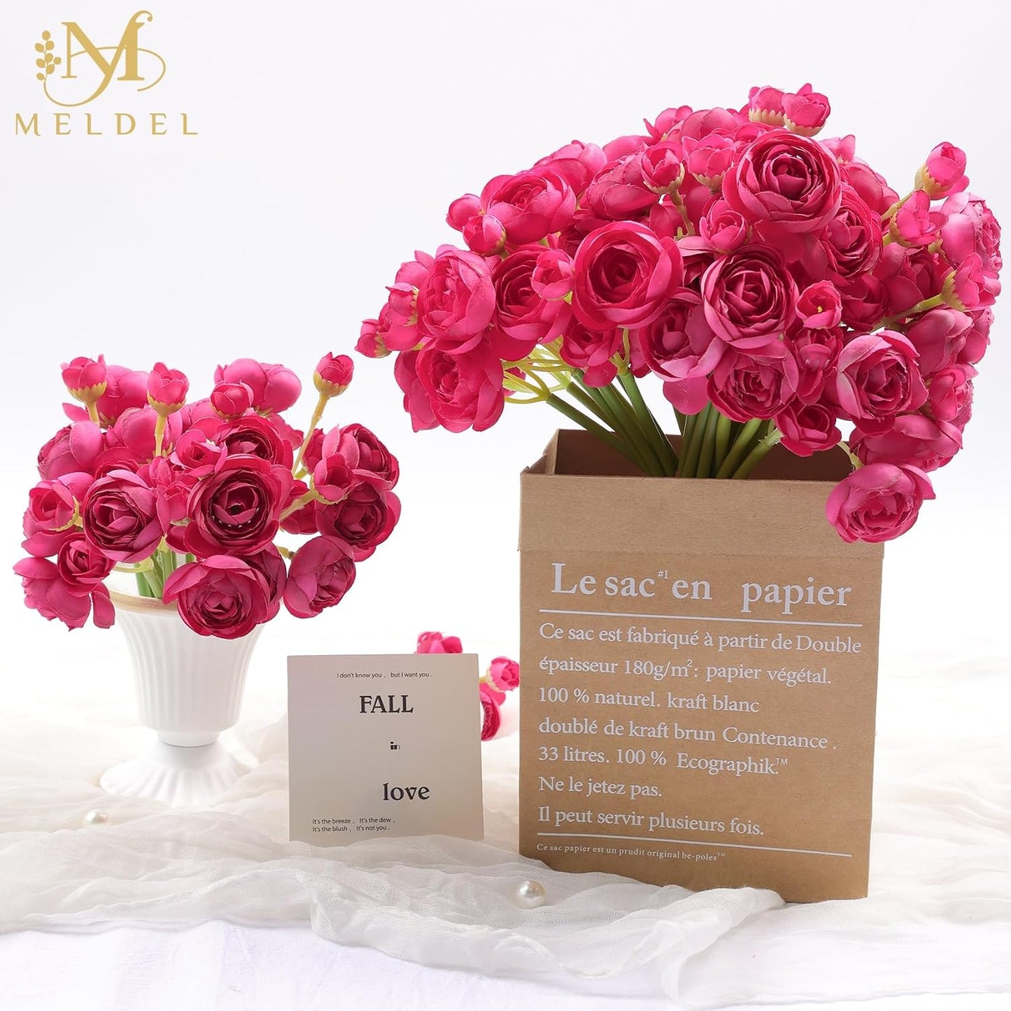 32Pcs Yellow Ranunculus Artificial Flowers for DIY Home Wedding | Fake Peonies, Real Touch Silk Faux Mini Ranunculus Filler Flowers Bulk for Vase Centerpieces, Bridal Shower Decor