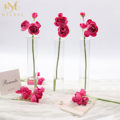 32Pcs Yellow Ranunculus Artificial Flowers for DIY Home Wedding | Fake Peonies, Real Touch Silk Faux Mini Ranunculus Filler Flowers Bulk for Vase Centerpieces, Bridal Shower Decor