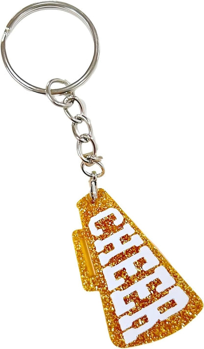 CHEER Game Day Keychain Megaphone drape keychain football cheerleading accessories