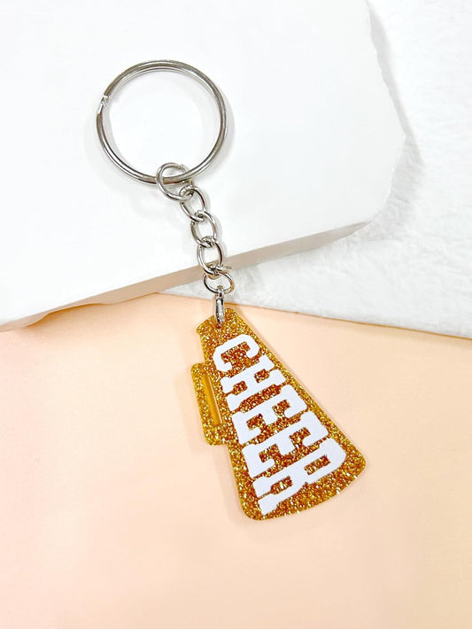 CHEER Game Day Keychain Megaphone drape keychain football cheerleading accessories