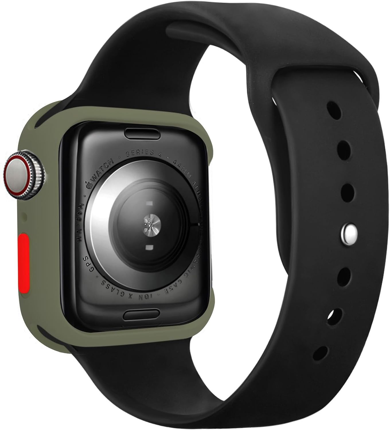 Case Compatible with Apple Watch 7/8/9 45MM with Tempered Glass Screen Protector, Full Coverage Bumper Cover for iWatch Smartwatch Accessories Green+Yellow