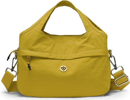 Nylon Top-handle Clutch Purses for Women Small Tote Bag Casual Travel Pouch Lightweight Crossbody Shoulder Handbag Satchels