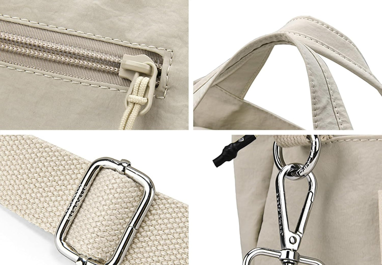 Nylon Top-handle Clutch Purses for Women Small Tote Bag Casual Travel Pouch Lightweight Crossbody Shoulder Handbag Satchels