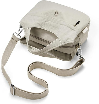 Nylon Top-handle Clutch Purses for Women Small Tote Bag Casual Travel Pouch Lightweight Crossbody Shoulder Handbag Satchels