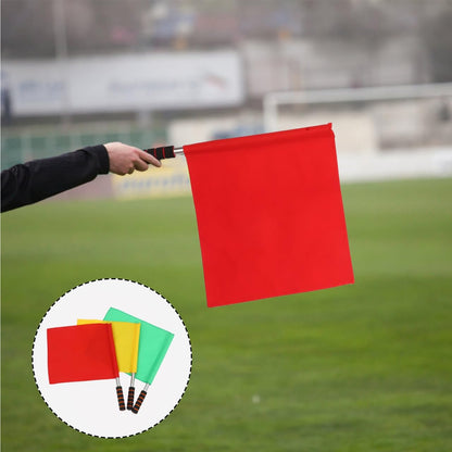 3Pcs Flags Red Green Yellow for Traffic Control Safety Signaling Handheld Flags 18X14 Inch