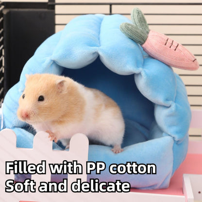 Guinea Pig Hideout Hamster Cage Accessories Small Animal House Washable Warm Bed for Dwarf Rabbit Chinchilla,Ferret,Hedgehog,Rat,Bearded Dragon,Sugar Glider (Yellow,Large)