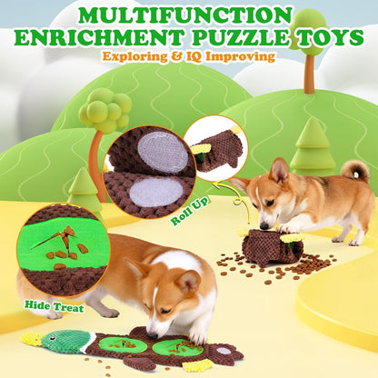 Dog Squeaky Toys, 2 Pack Stuffless Duck Dog Snuffle Toy, Squeaker Water Bottle Toy with No Stuffing Body, Soft Puzzle Interactive Training Toys for Small Medium Dogs Puppy to Keep Them Busy