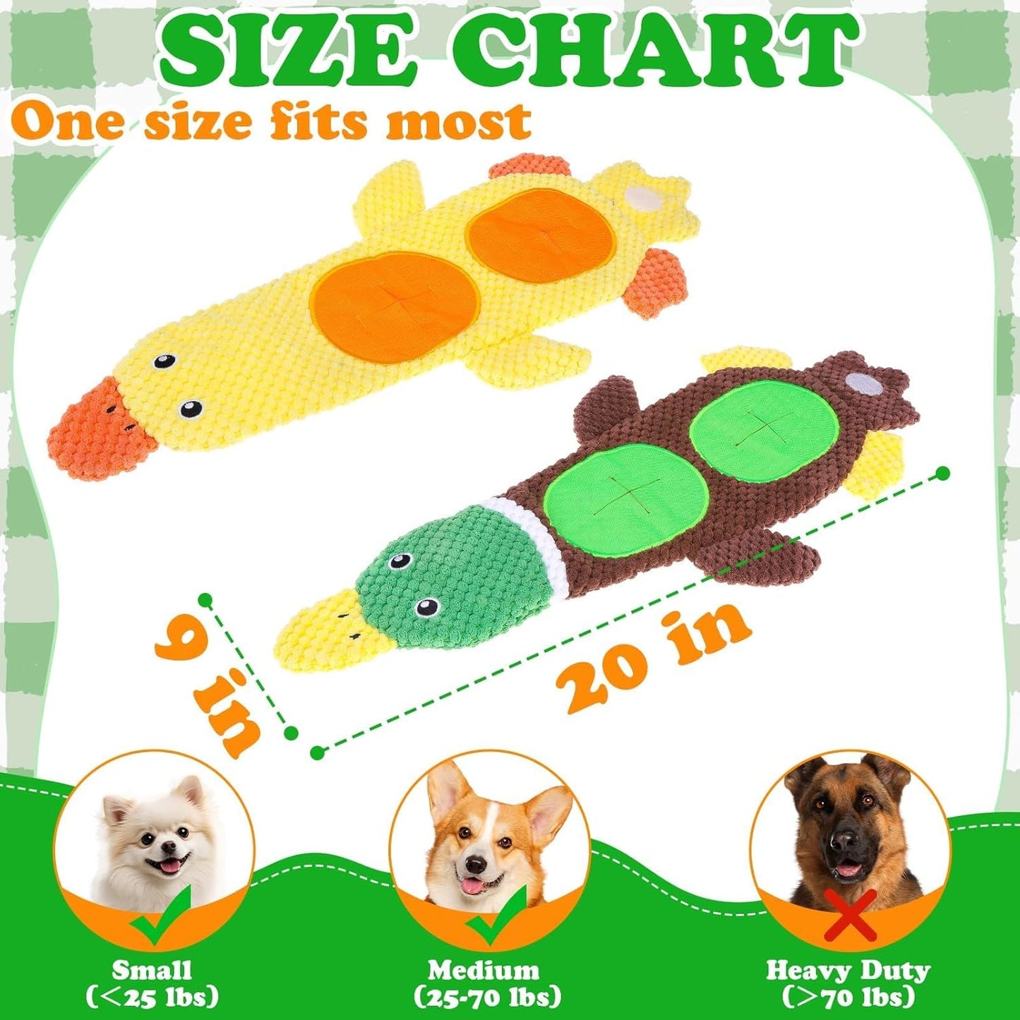 Dog Squeaky Toys, 2 Pack Stuffless Duck Dog Snuffle Toy, Squeaker Water Bottle Toy with No Stuffing Body, Soft Puzzle Interactive Training Toys for Small Medium Dogs Puppy to Keep Them Busy