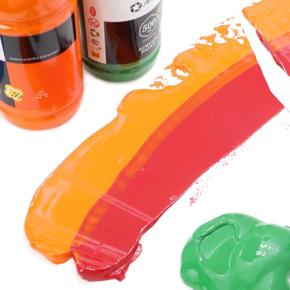 Yellow Mid Acrylic Paint 500ml / 17oz Large Bottle | Semi Glossy Finish, High Pigment Rich Color Craft Paint for Canvas, Rocks, Wood, Fabric, Ceramic, Non-Toxic