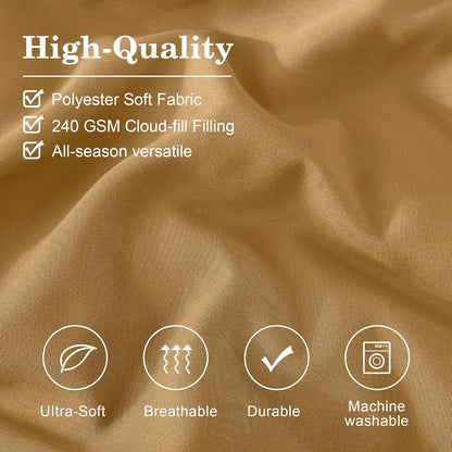 King Size Comforter Set - 7 Pieces Bed in a Bag King, Desert Yellow Bedding Sets with Comforter, All Seasons Comforter Bed Set with Sheets, Pillowcases & Shams