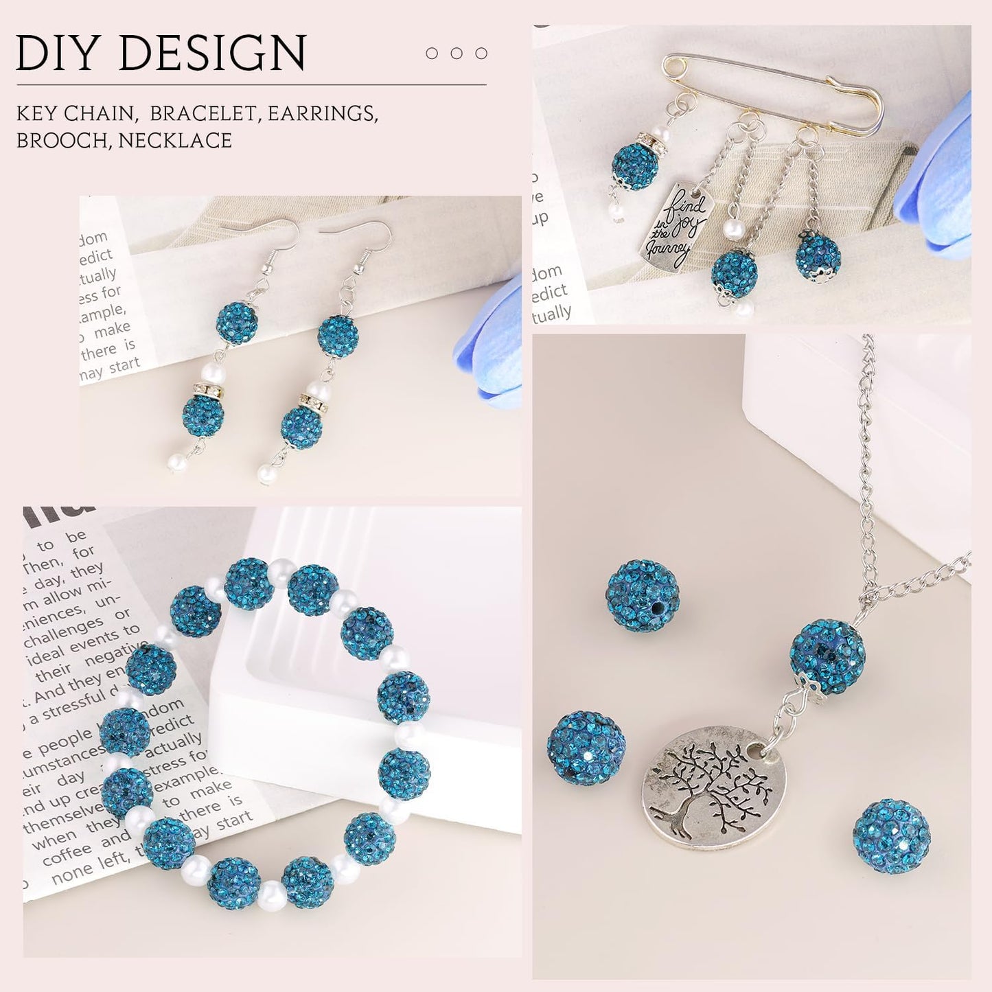100 pcs 10mm Rhinestone Beads for Jewelry Making, Yellow Shiny Round Shamballa Disco Beads Bulk, Sparkle Crystal Clay Christmas for Bracelet Baseball Necklace Earring Crafting and DIY