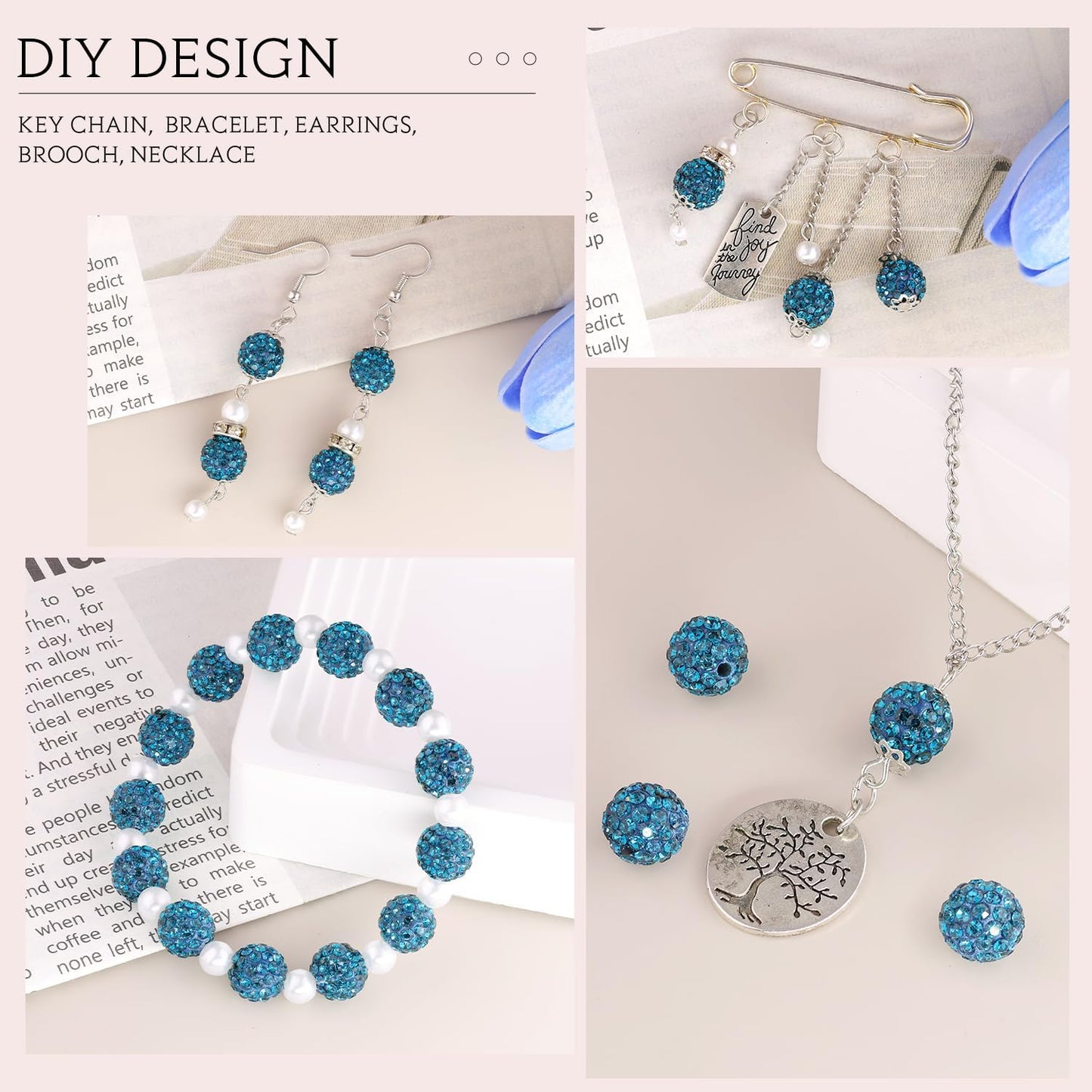 100 pcs 10mm Rhinestone Beads for Jewelry Making, Yellow Shiny Round Shamballa Disco Beads Bulk, Sparkle Crystal Clay Christmas for Bracelet Baseball Necklace Earring Crafting and DIY