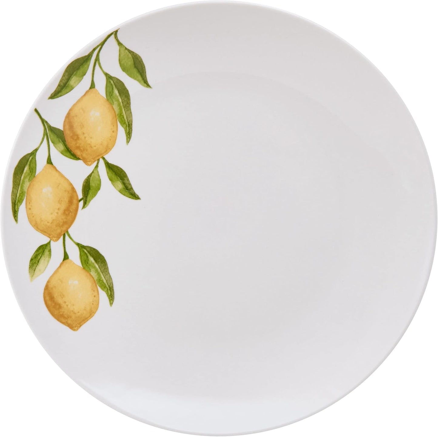 Lemons 16-Piece Dinnerware Set, Service For 4, White