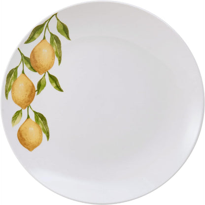 Lemons 16-Piece Dinnerware Set, Service For 4, White