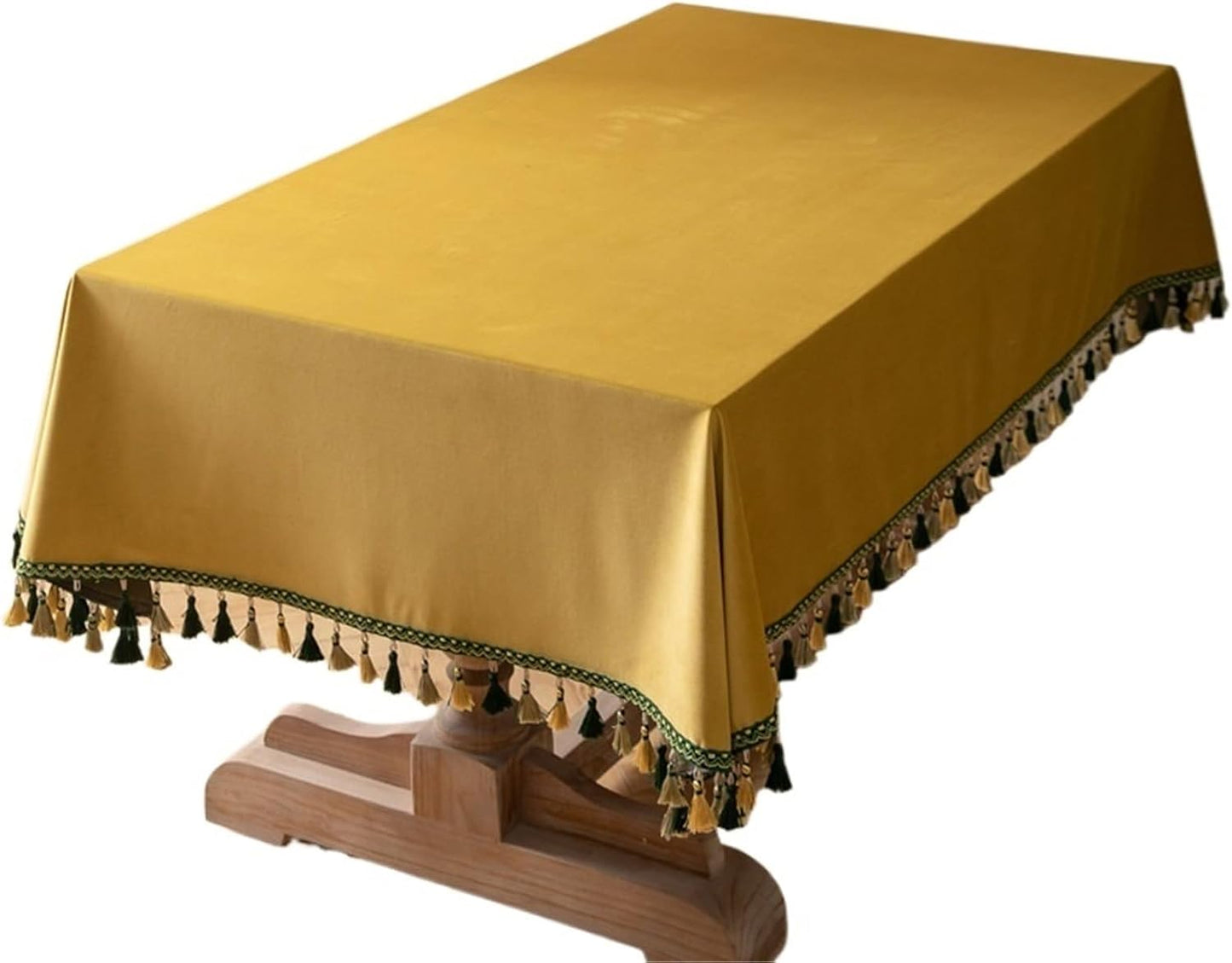 Velvet Tablecloth Velvet Tablecloth Retro Light Luxury Solid Color Modern Simple Table Coverc(Yellow,85 * 85cm)